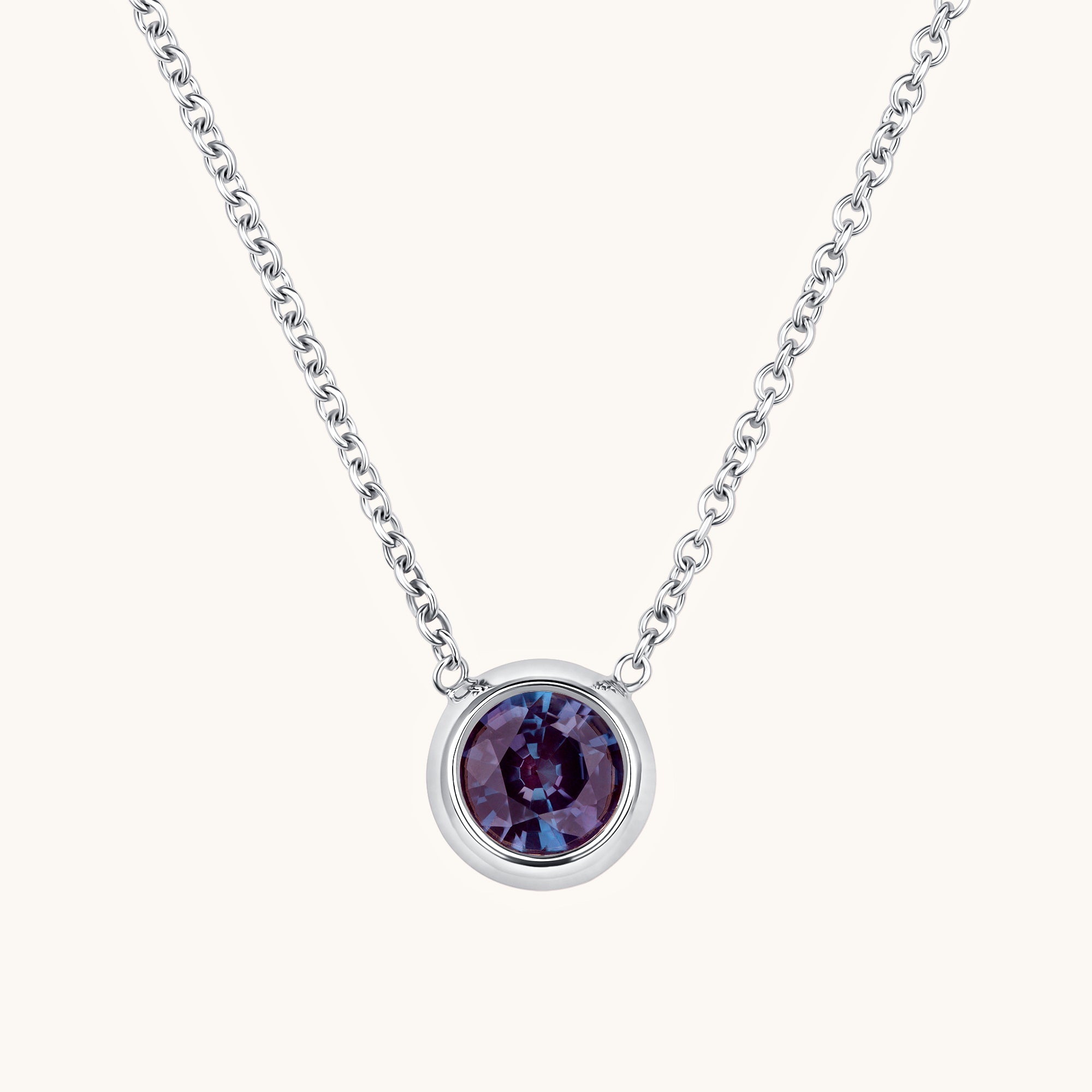 Bezel Set Solitaire Birthstone Pendant - Happy Jewelers Fine Jewelry Lifetime Warranty