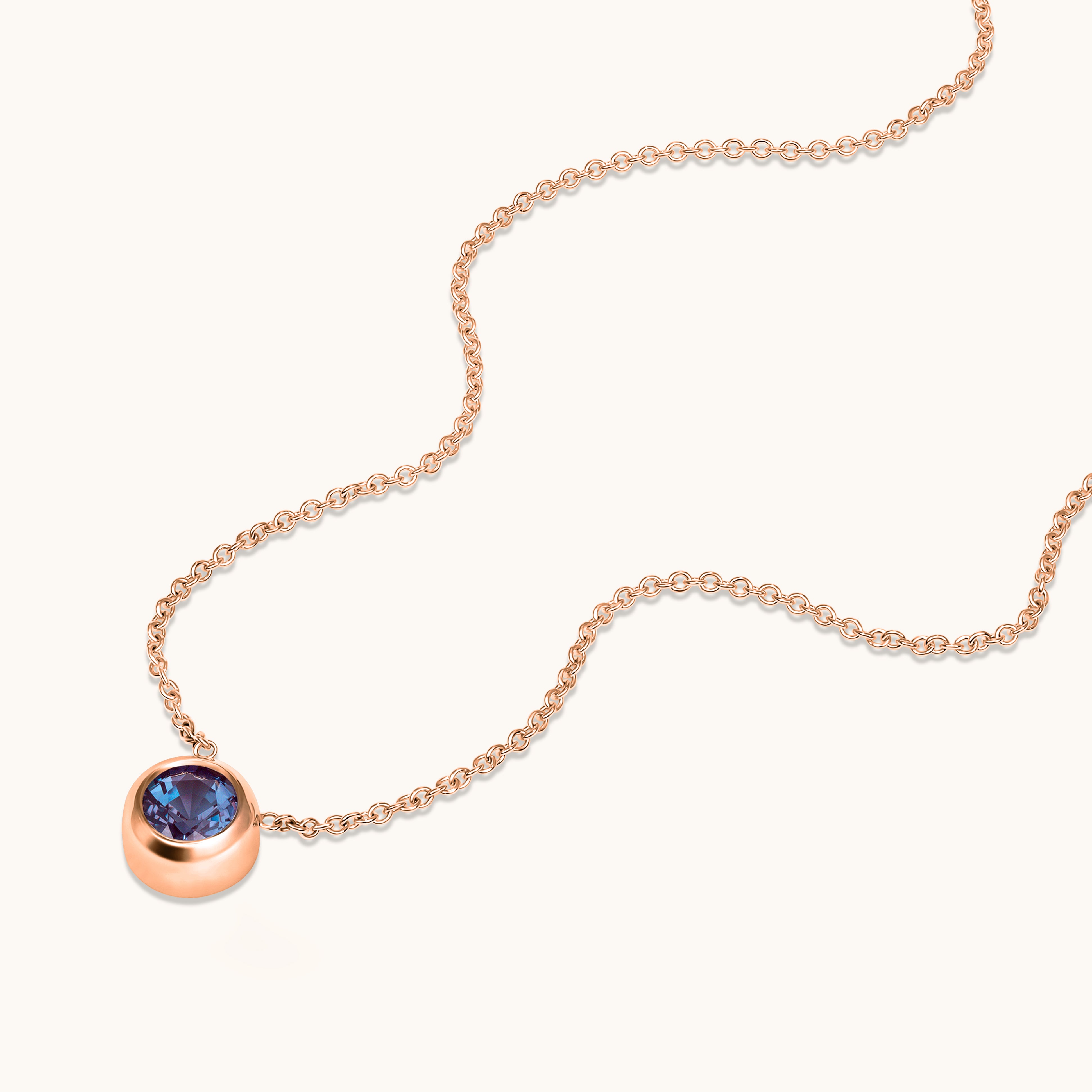 Bezel Set Solitaire Birthstone Pendant - Happy Jewelers Fine Jewelry Lifetime Warranty