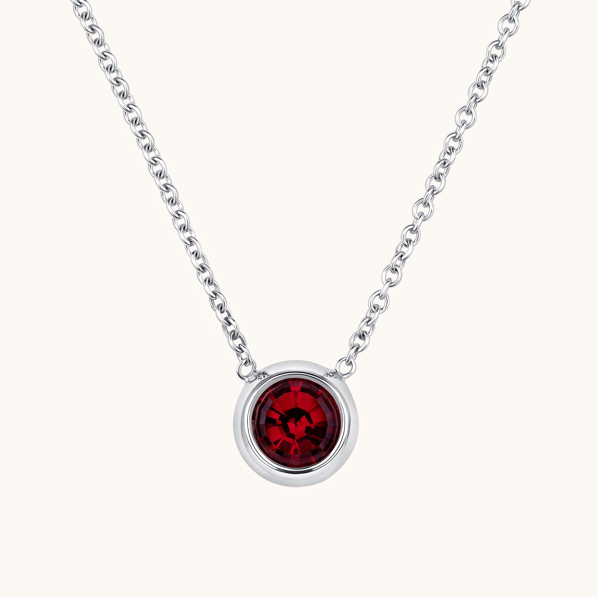 Bezel Set Solitaire Birthstone Pendant - Happy Jewelers Fine Jewelry Lifetime Warranty