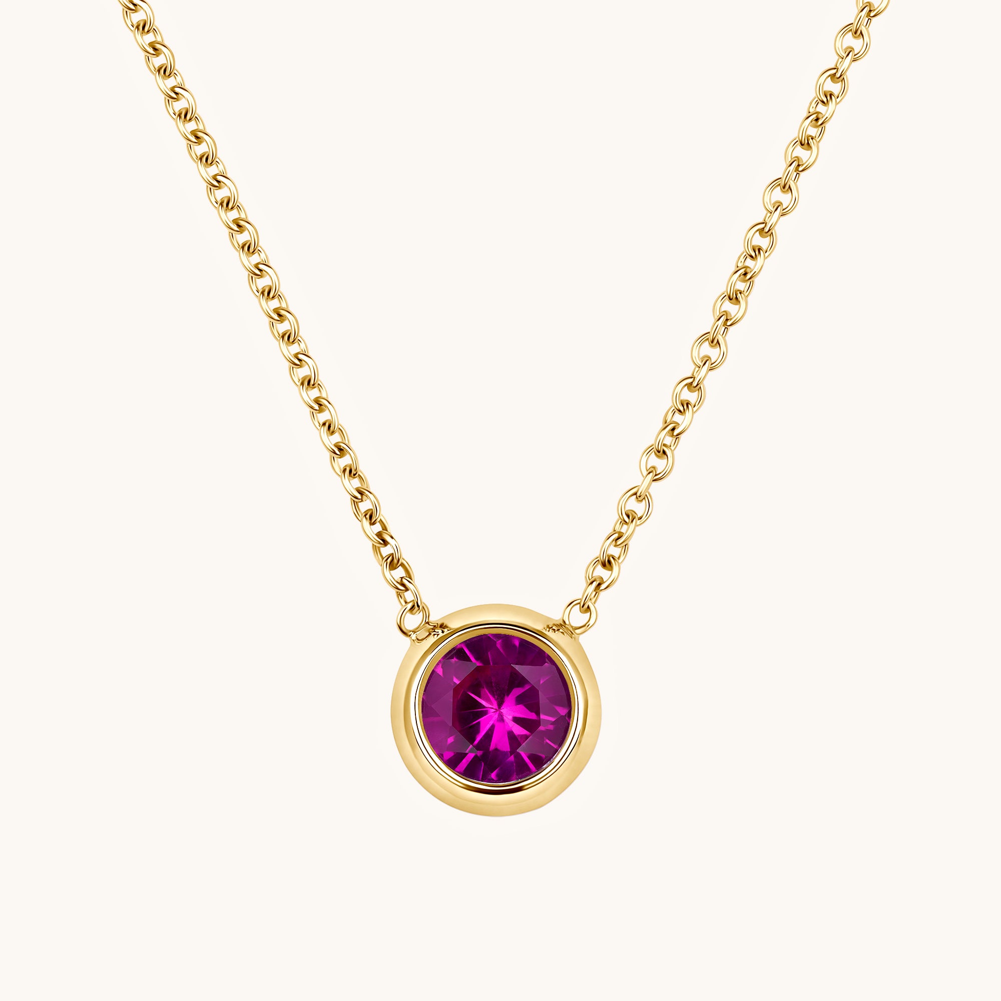 Day 1 | 12 Days of Christmas! Bezel Set Solitaire Birthstone Pendant - Happy Jewelers Fine Jewelry Lifetime Warranty