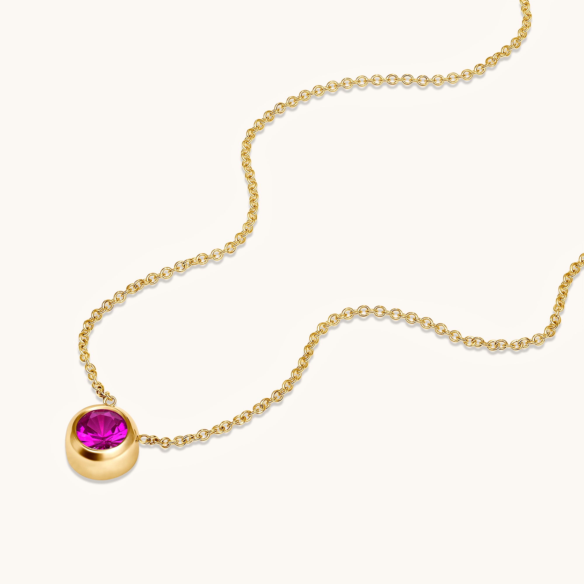 Day 1 | 12 Days of Christmas! Bezel Set Solitaire Birthstone Pendant - Happy Jewelers Fine Jewelry Lifetime Warranty