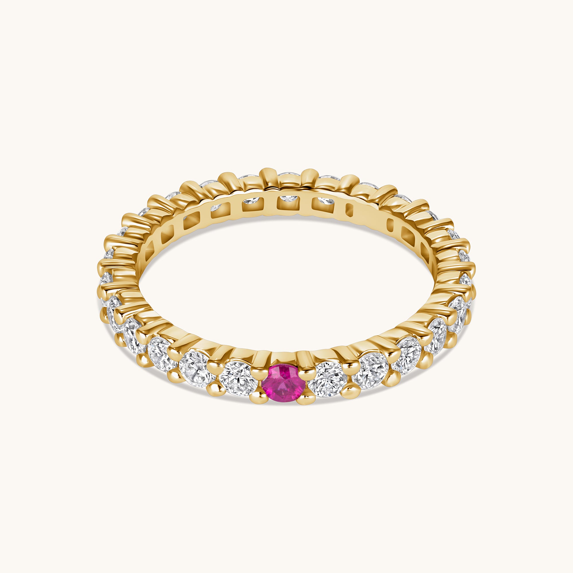 Birthstone Diamond Eternity Band - Happy Jewelers Fine Jewelry Lifetime Warranty