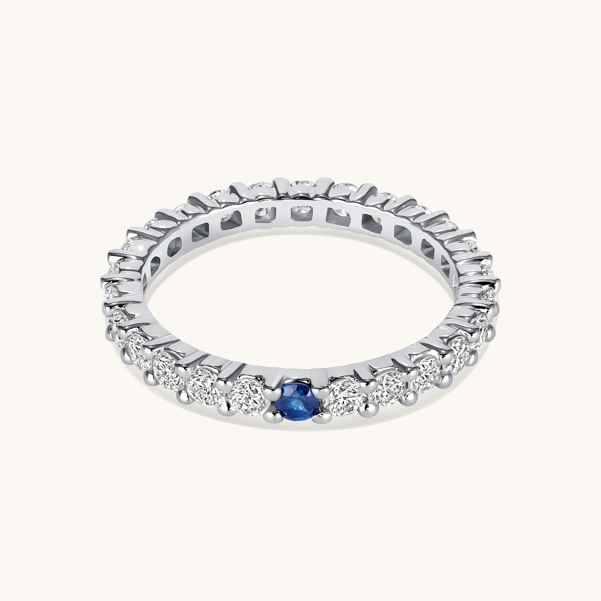 Birthstone Diamond Eternity Band - Happy Jewelers Fine Jewelry Lifetime Warranty