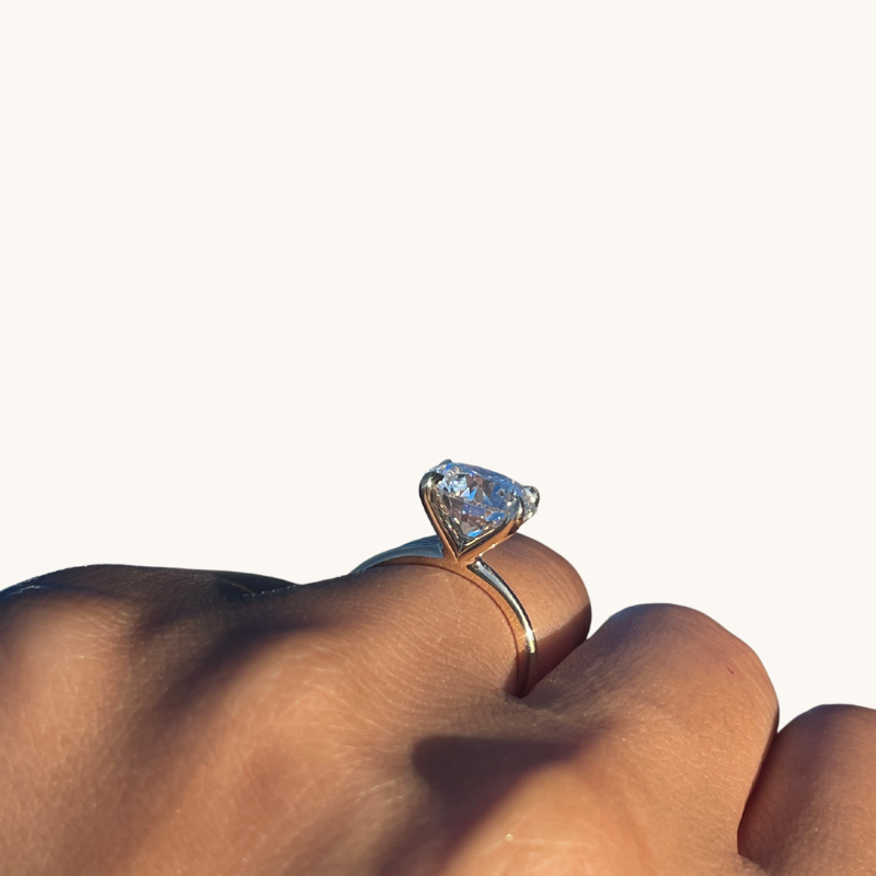 4.13 Round Lab Diamond Engagement Ring - Happy Jewelers Fine Jewelry Lifetime Warranty