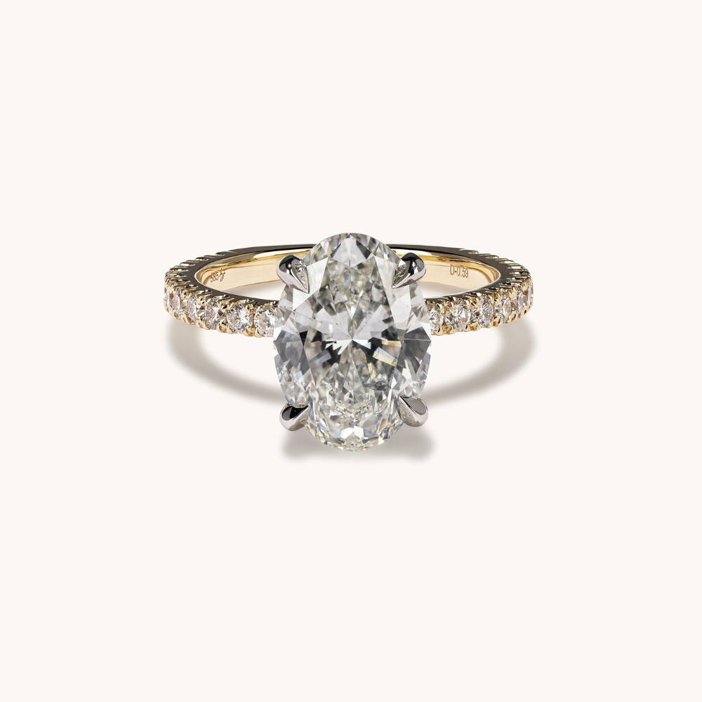3.20 Oval Lab Diamond Engagement Ring - Happy Jewelers Fine Jewelry Lifetime Warranty