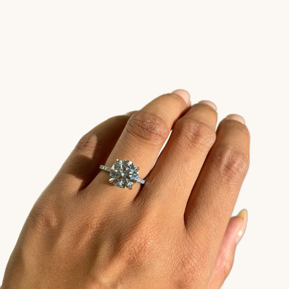 4.07 Round Lab Diamond Engagement Ring - Happy Jewelers Fine Jewelry Lifetime Warranty