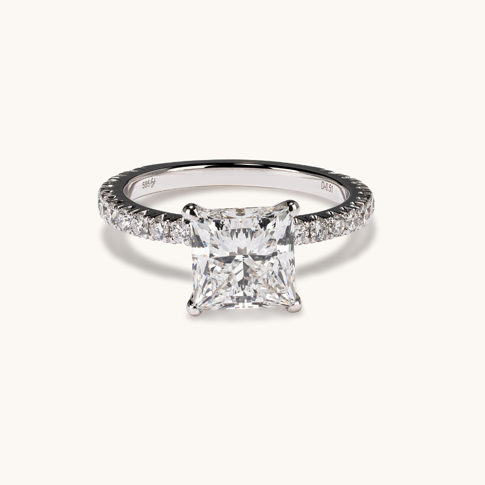 2.74 Princess Lab Diamond Engagement Ring - Happy Jewelers Fine Jewelry Lifetime Warranty