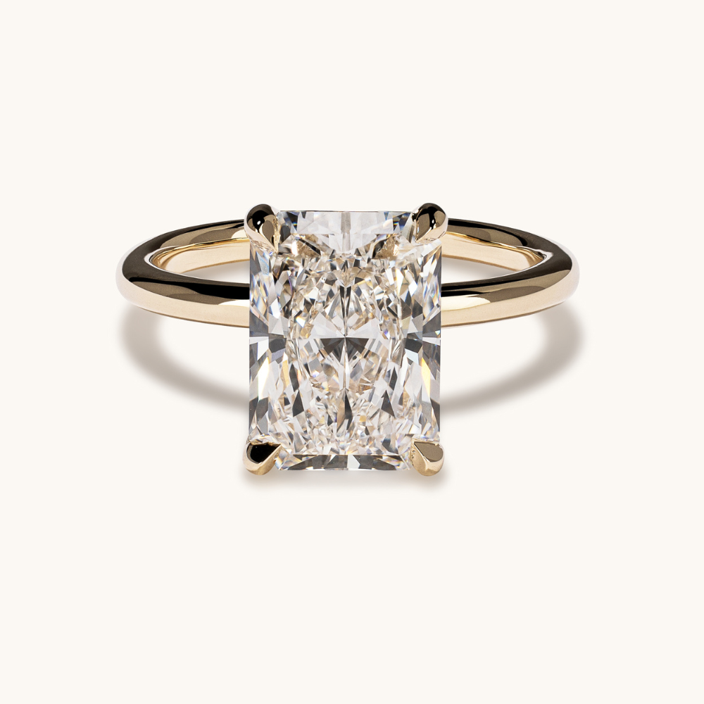 3.56 Radiant Lab Diamond Engagement Ring with Hidden Halo - Happy Jewelers Fine Jewelry Lifetime Warranty