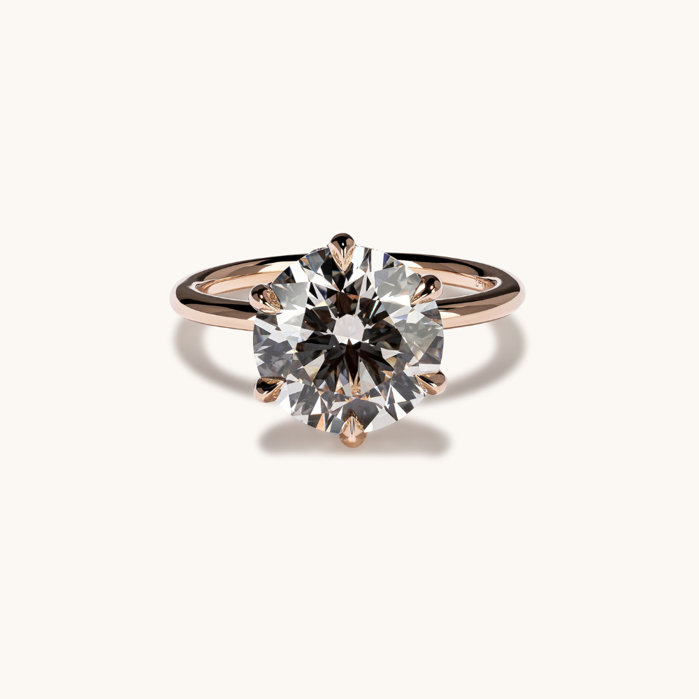 4.23 Round Lab Diamond Engagement Ring with Hidden Halo - Happy Jewelers Fine Jewelry Lifetime Warranty