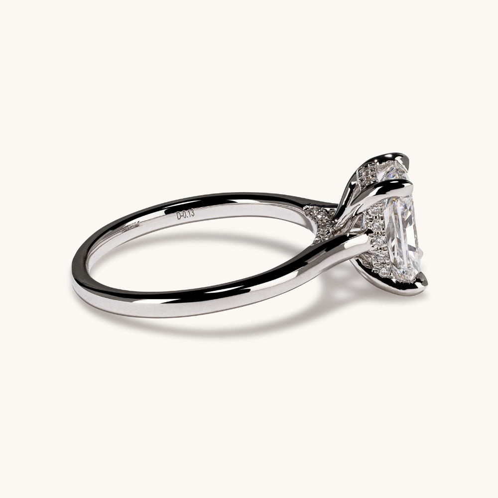 1.72 Radiant Lab Diamond Engagement Ring with Hidden Halo - Happy Jewelers Fine Jewelry Lifetime Warranty