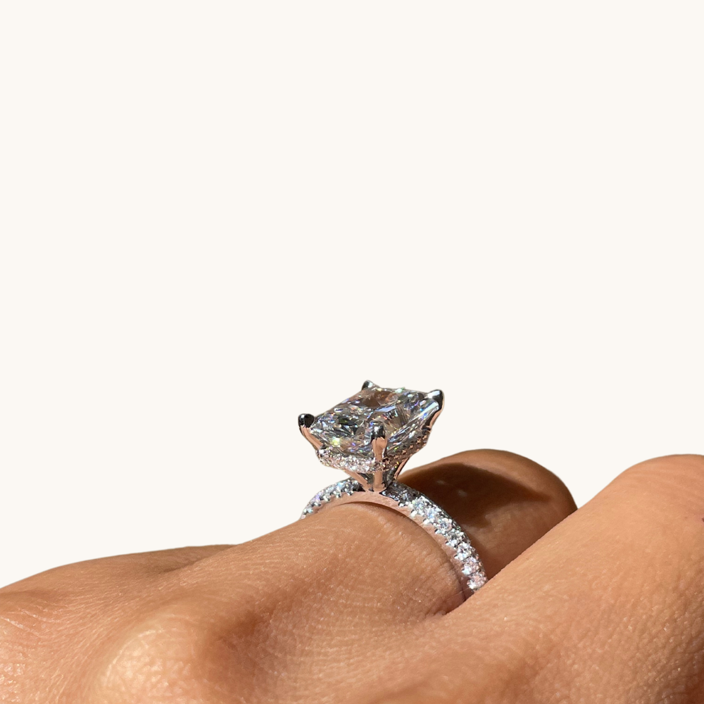 3.59 Radiant Lab Diamond Engagement Ring - Happy Jewelers Fine Jewelry Lifetime Warranty