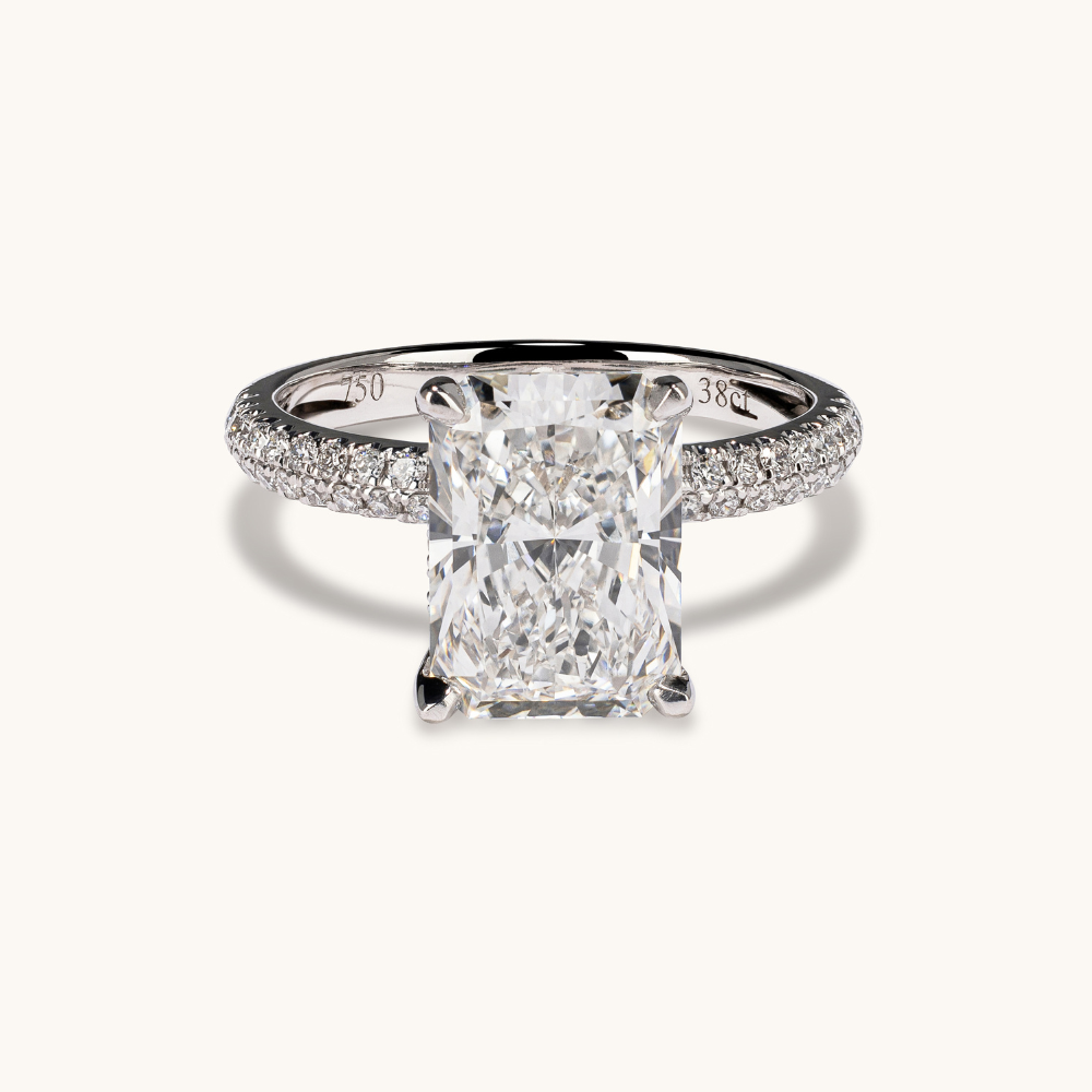 3.59 Radiant Lab Diamond Engagement Ring - Happy Jewelers Fine Jewelry Lifetime Warranty