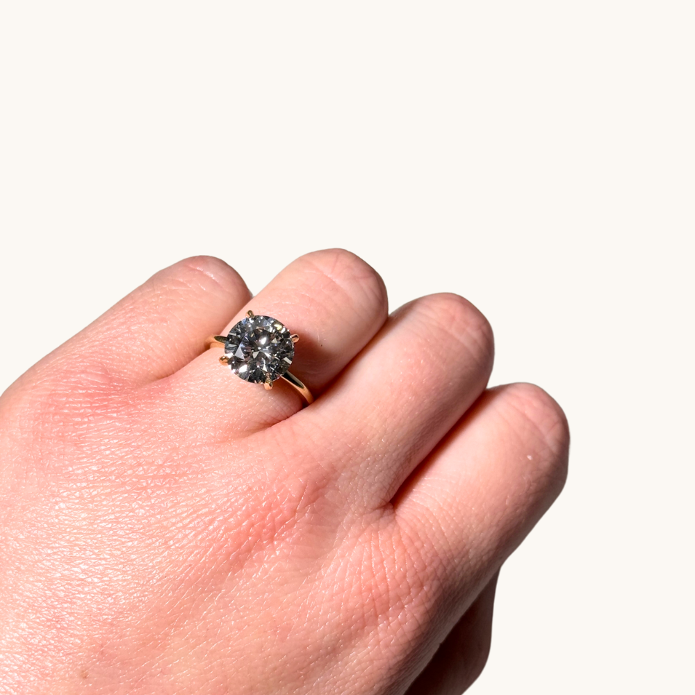 4.00 Round Lab Diamond Engagement Ring - Happy Jewelers Fine Jewelry Lifetime Warranty