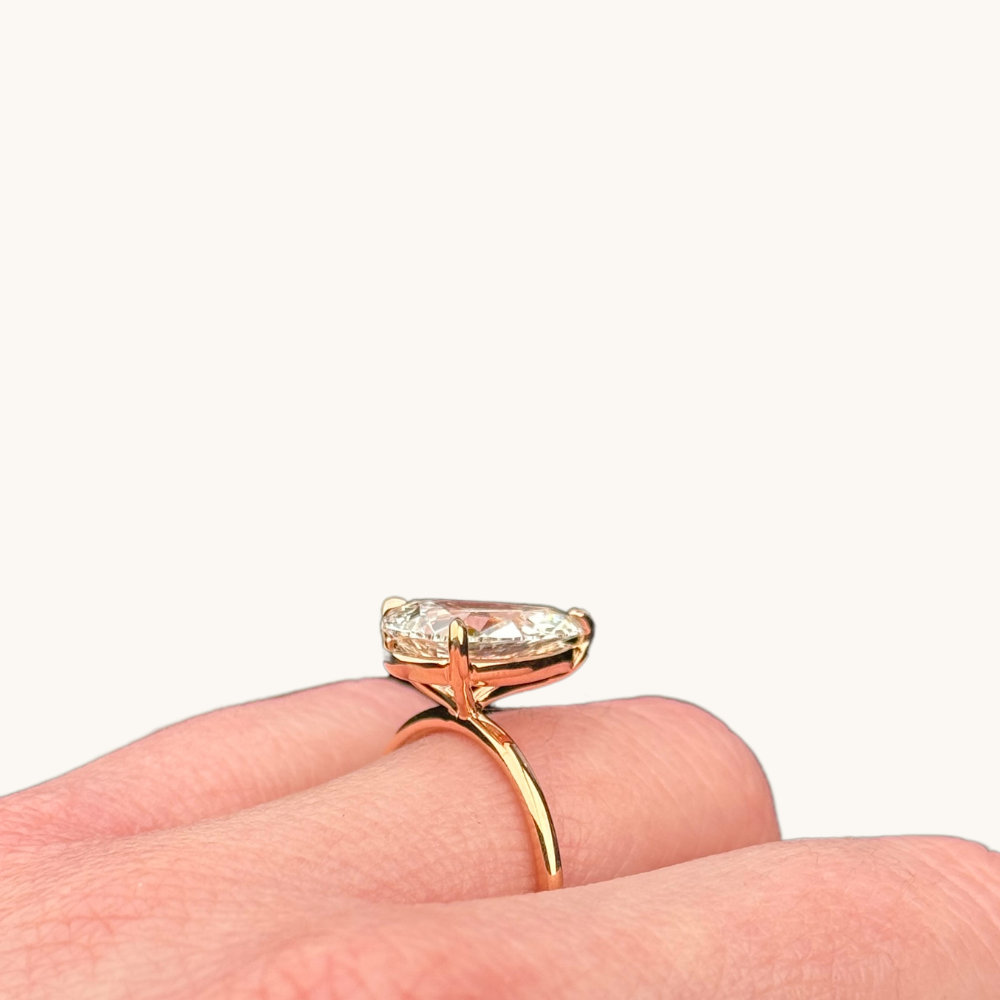 3.37 Pear Lab Diamond Engagement Ring - Happy Jewelers Fine Jewelry Lifetime Warranty
