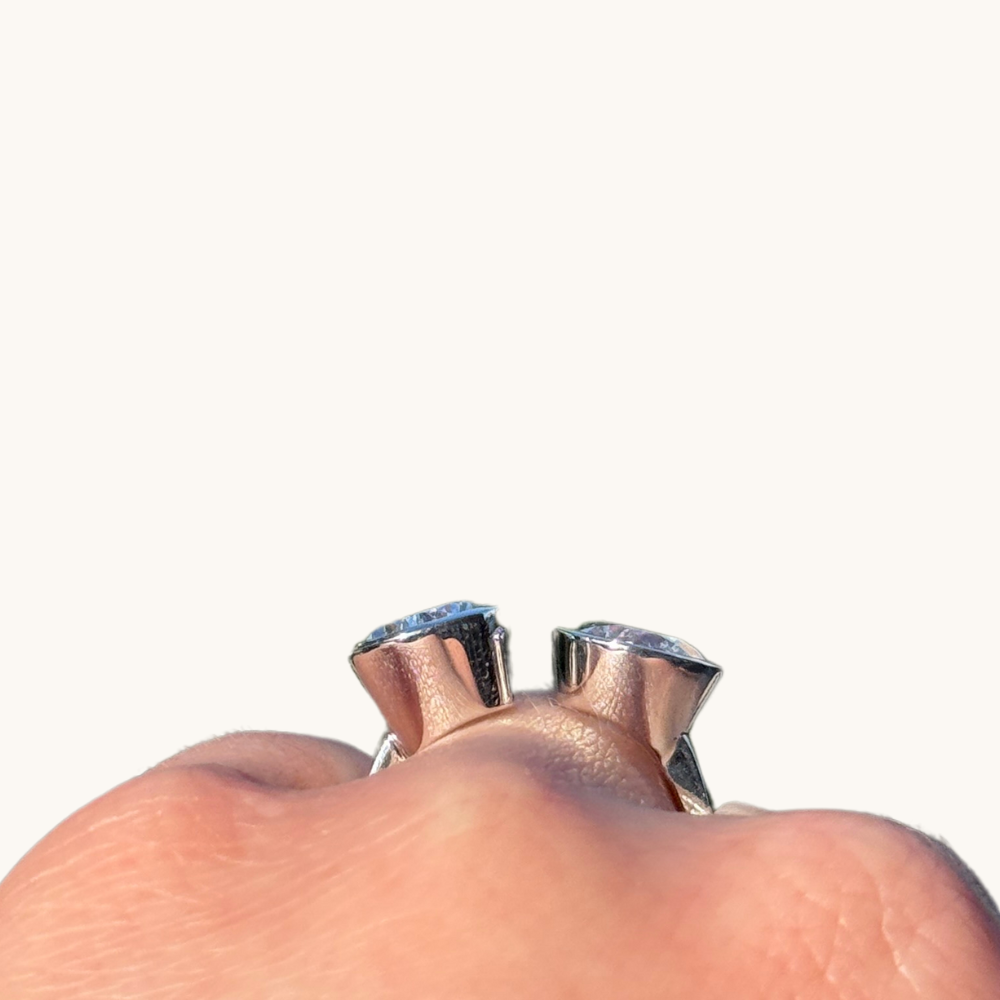 Pear and Round Toi et Moi Lab Diamond Engagement Ring - Happy Jewelers Fine Jewelry Lifetime Warranty