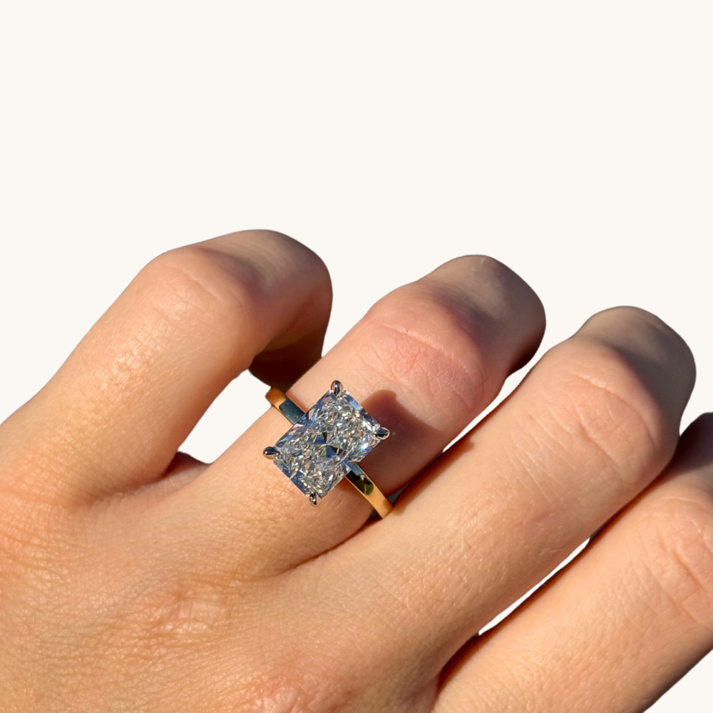 4.18 Radiant Lab Diamond Engagement Ring - Happy Jewelers Fine Jewelry Lifetime Warranty