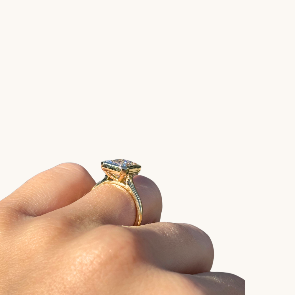 4.29 Emerald Lab Diamond Engagement Ring - Happy Jewelers Fine Jewelry Lifetime Warranty