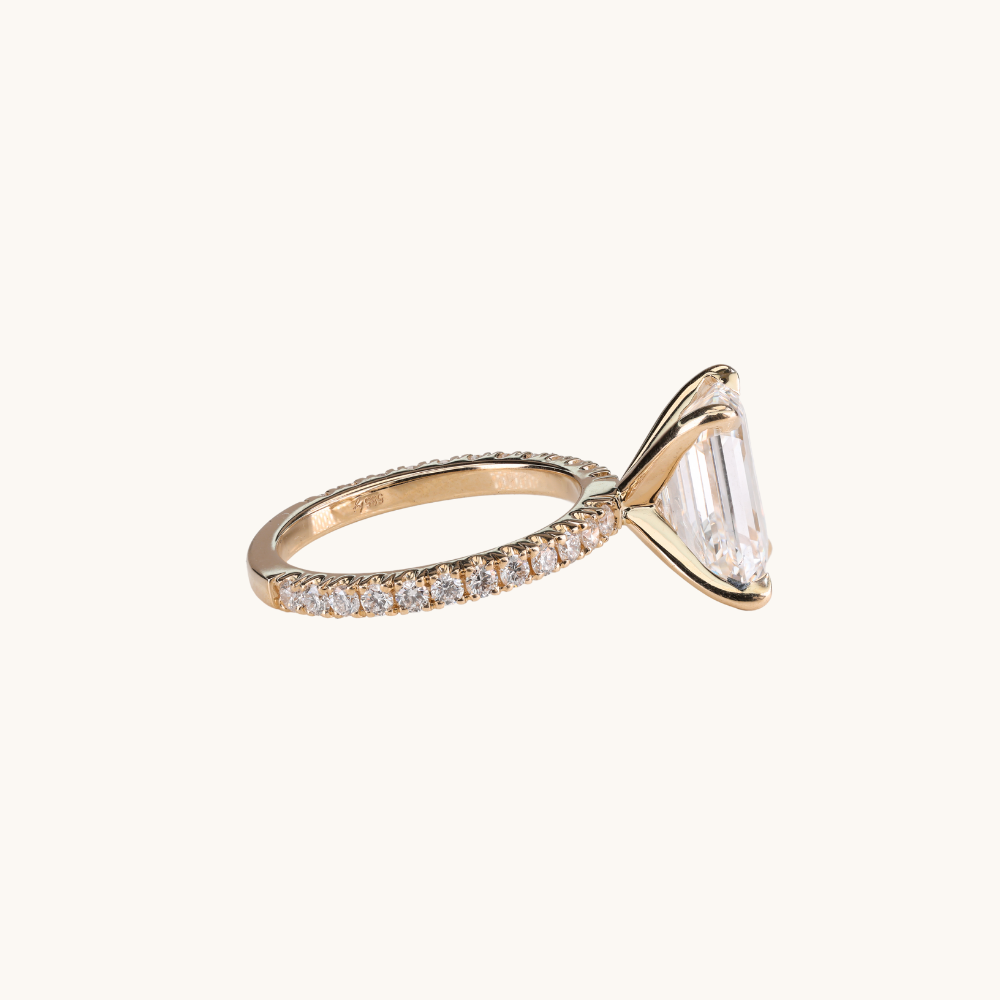 3.79 Emerald Lab Diamond Engagement Ring - Happy Jewelers Fine Jewelry Lifetime Warranty