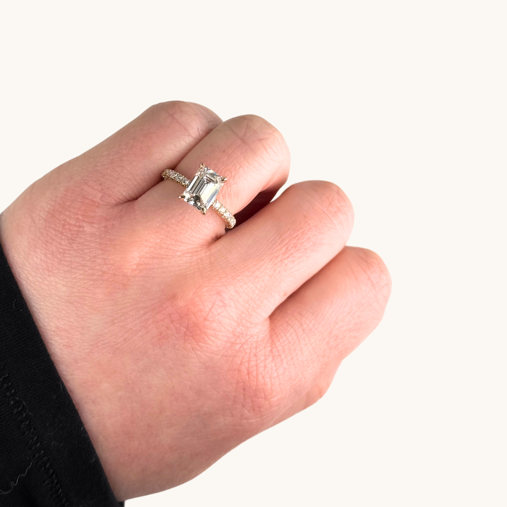 2.42 Emerald Lab Diamond Engagement Ring - Happy Jewelers Fine Jewelry Lifetime Warranty