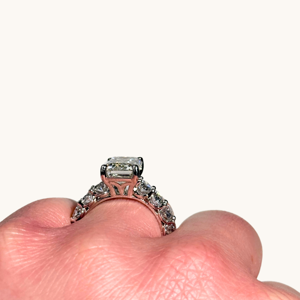 5.26 Emerald Lab Diamond Engagement Ring - Happy Jewelers Fine Jewelry Lifetime Warranty