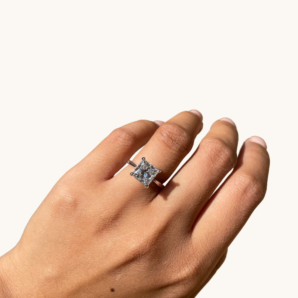 3.27 Princess Lab Diamond Engagement Ring - Happy Jewelers Fine Jewelry Lifetime Warranty