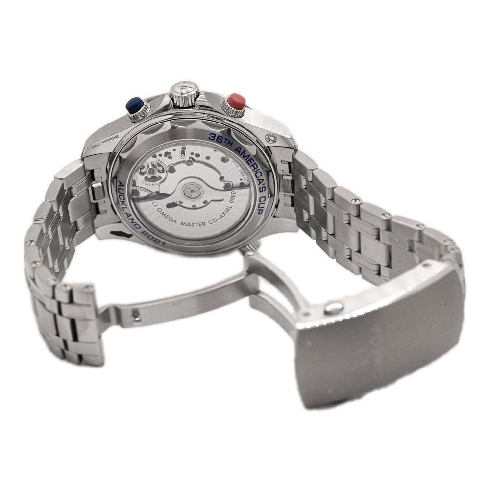 Omega Men's Seamaster Diver 300M America's Cup Stainless Steel 44mm Blue Chronograph Dial Watch Reference #: 210.30.44.51.03.002 - Happy Jewelers Fine Jewelry Lifetime Warranty