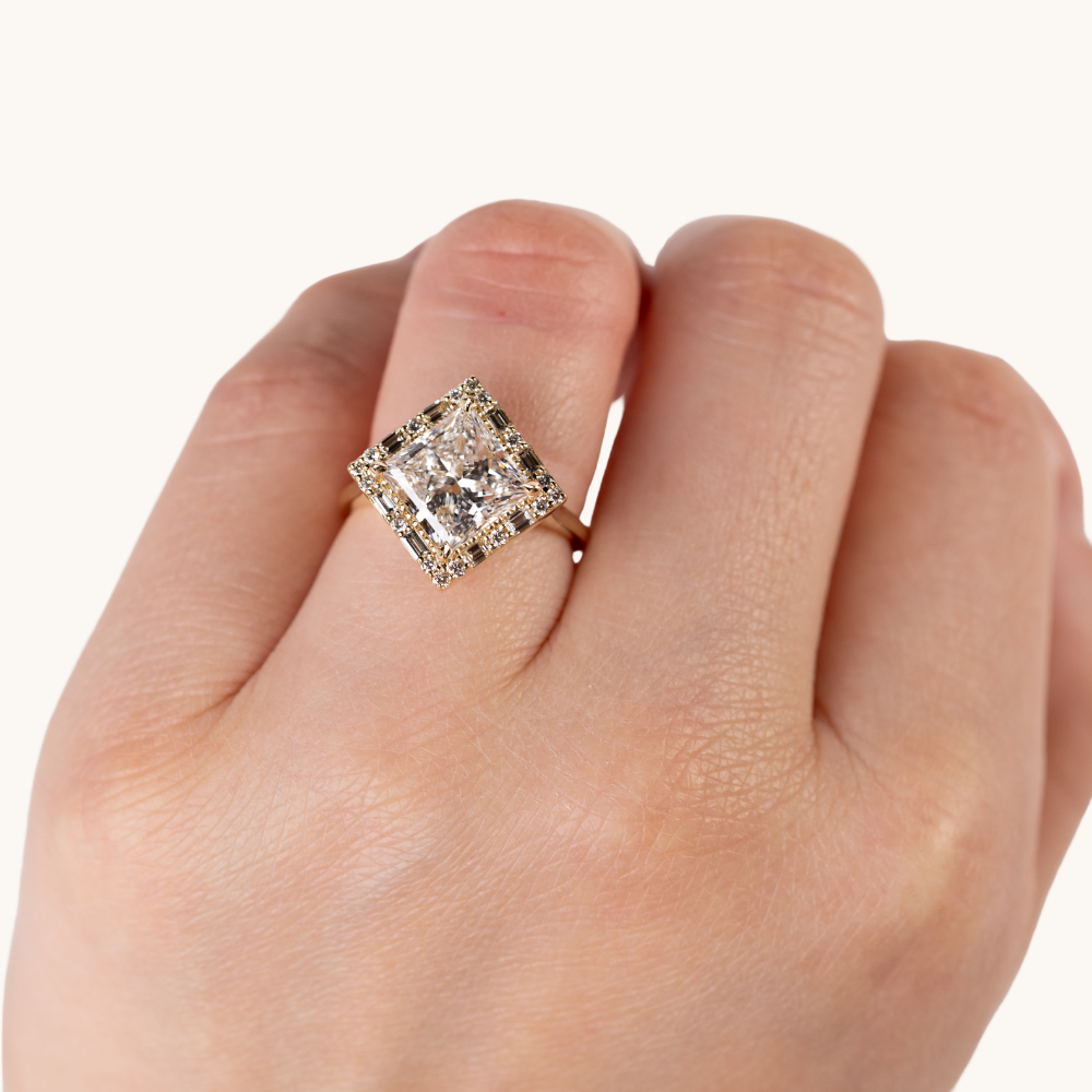 3.80 Princess Lab Diamond Engagement Ring - Happy Jewelers Fine Jewelry Lifetime Warranty