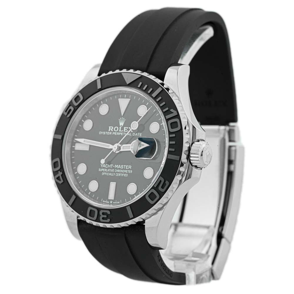 Rolex Yacht-Master White Gold 42mm Black Dot Dial Watch Reference#: 226659 - Happy Jewelers Fine Jewelry Lifetime Warranty