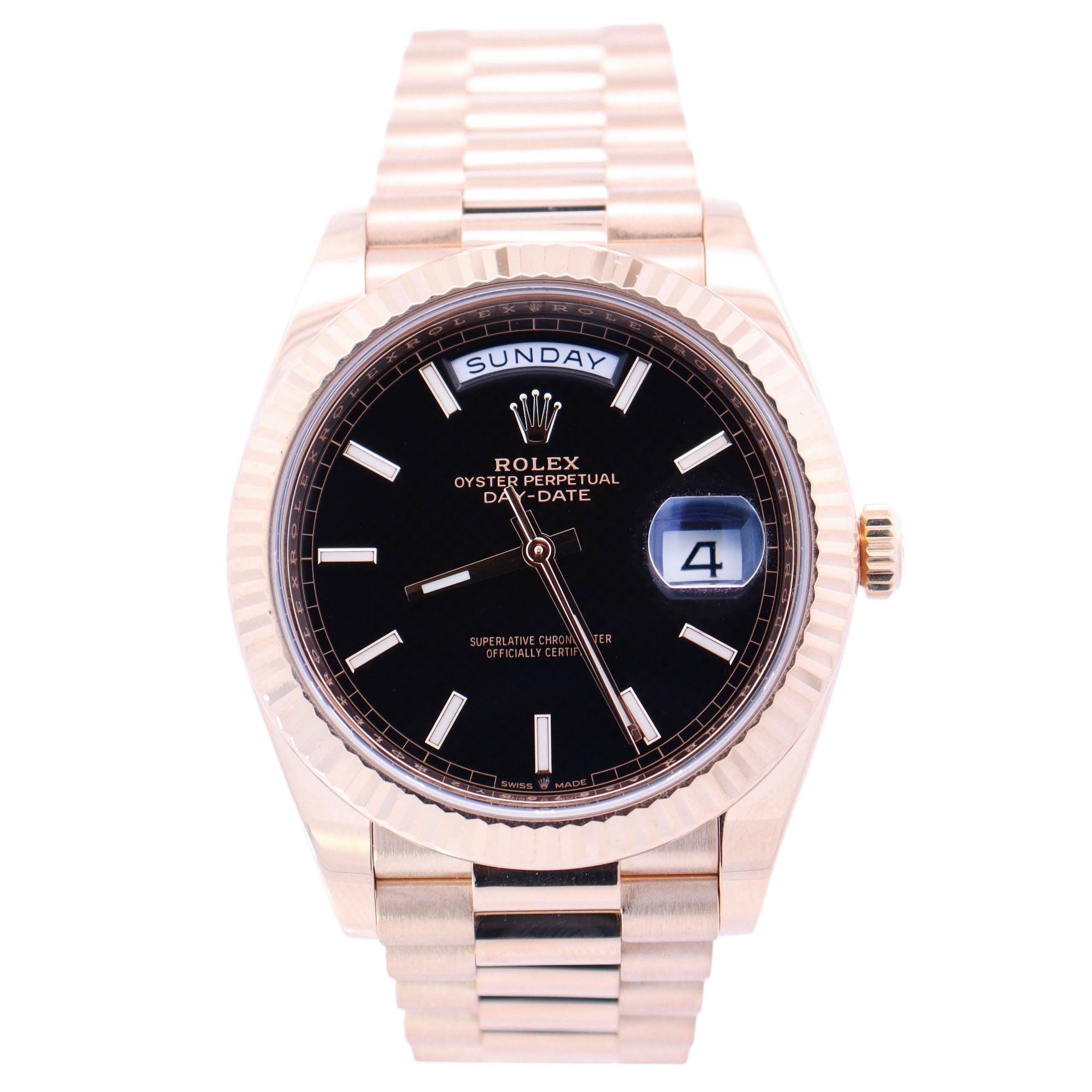Rolex Day-Date 40mm Black Dial Watch Ref# 228238 - Happy Jewelers Fine Jewelry Lifetime Warranty