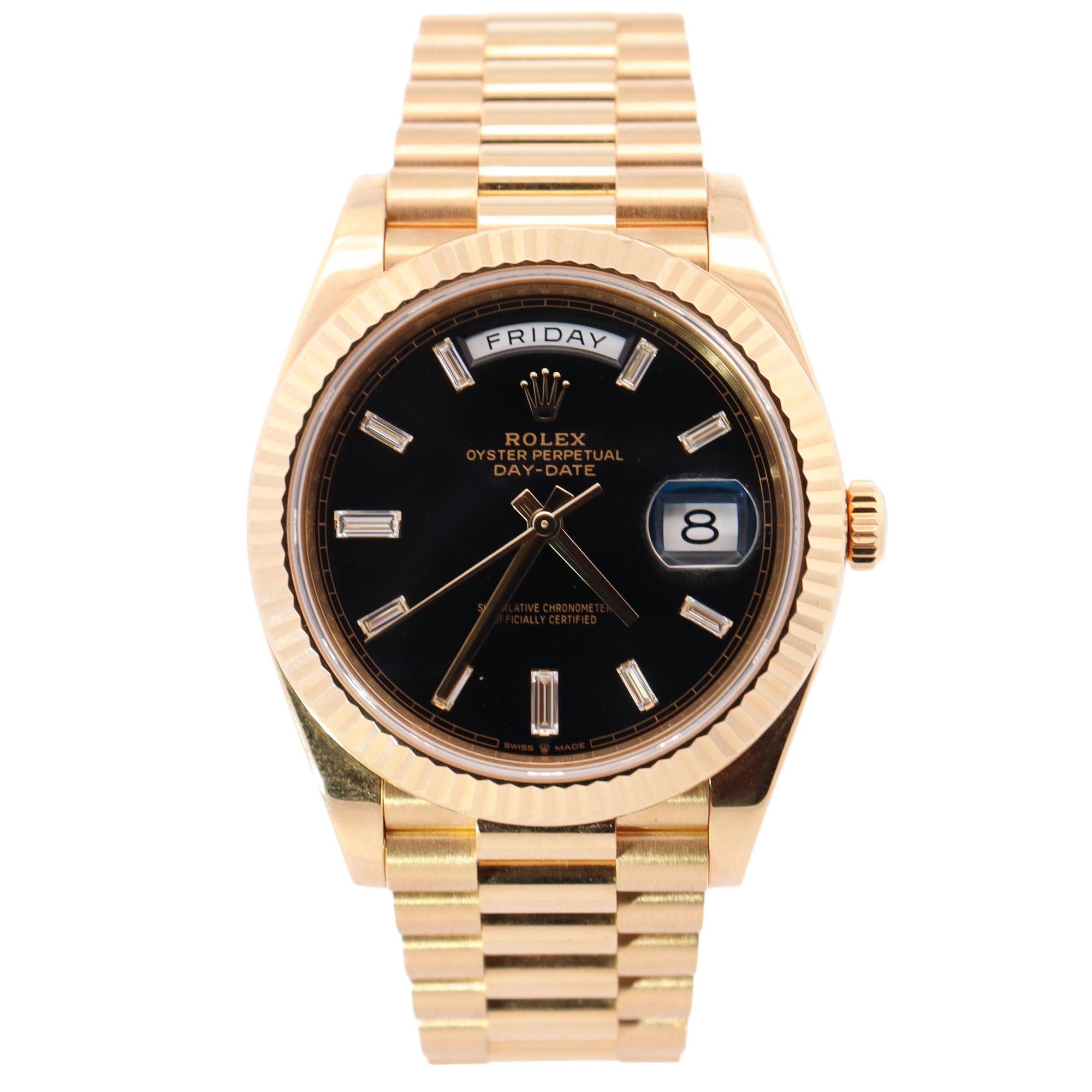 Rolex Day-Date 40mm Black Dial Watch Ref# 228238 - Happy Jewelers Fine Jewelry Lifetime Warranty