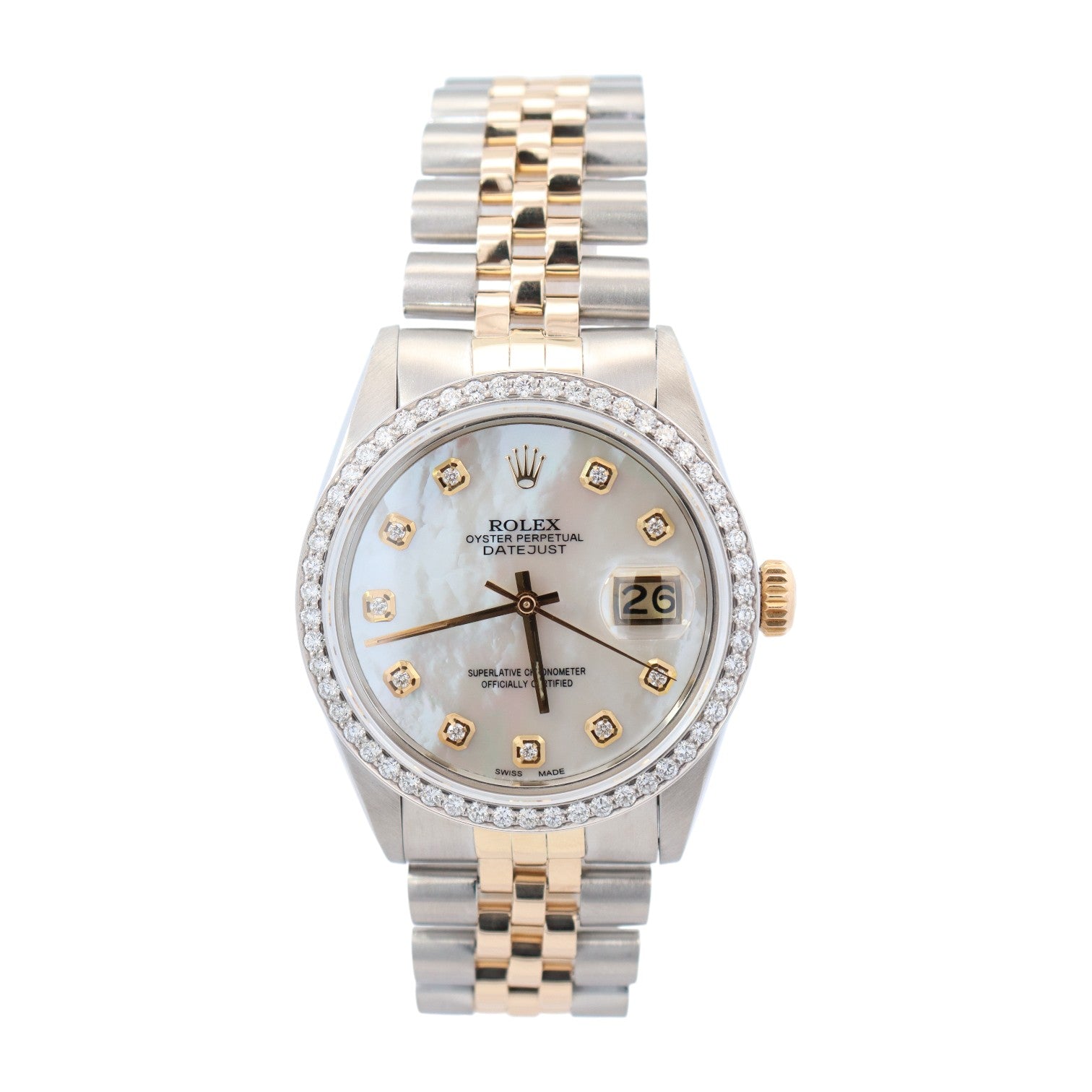 Rolex Datejust 36mm MOP Dial Watch Ref# 16013