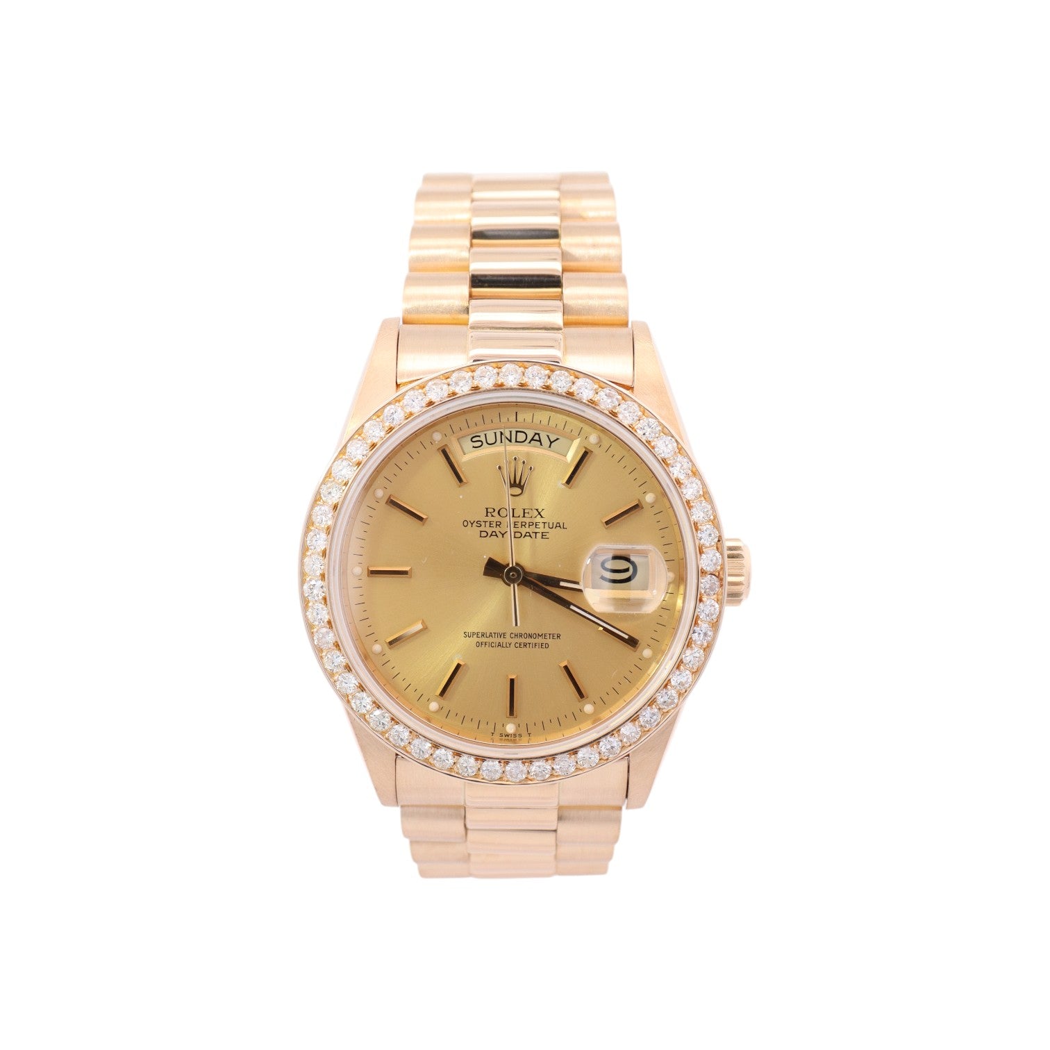 Rolex Day-Date 36mm Champagne Dial Watch Ref# 18038