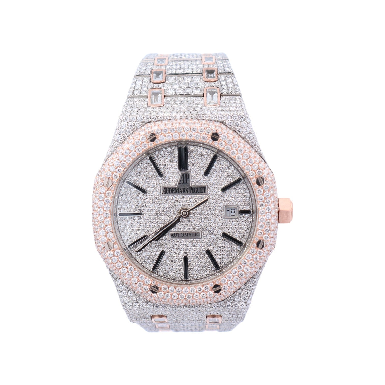 Audemars Piguet Royal Oak 41mm Pave Dial Watch Ref# 15400SR - Happy Jewelers Fine Jewelry Lifetime Warranty
