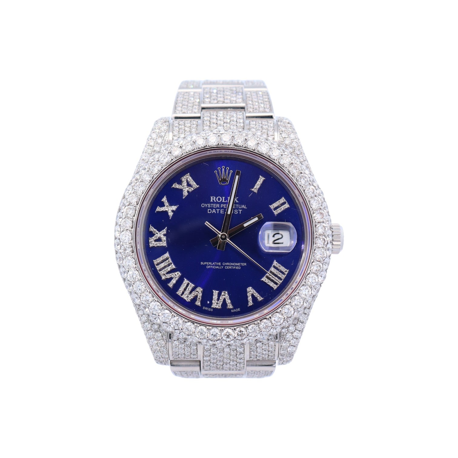 Rolex Datejust 41mm Pave Dial Watch Ref# 116300 - Happy Jewelers Fine Jewelry Lifetime Warranty