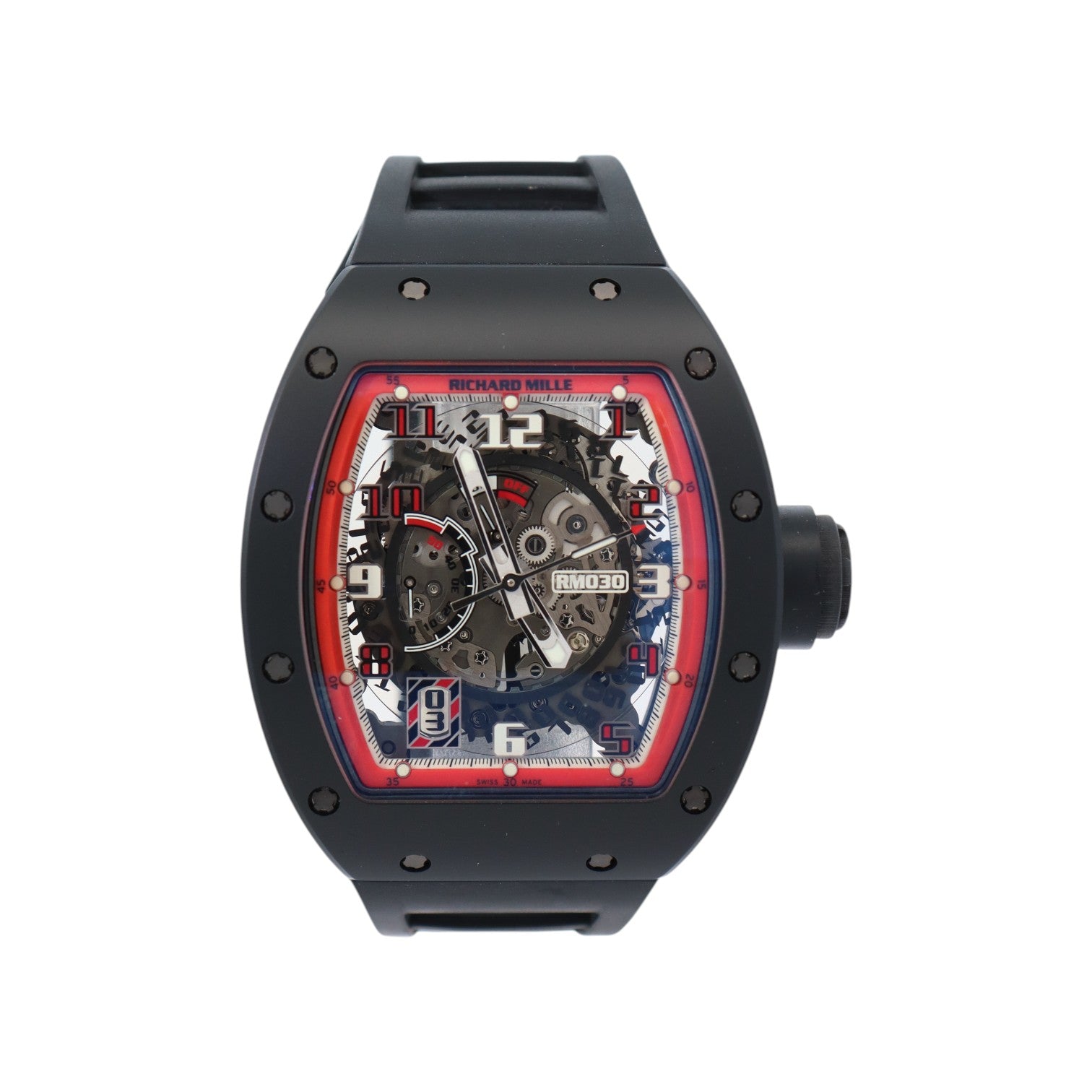Richard Mille RM030 42mm Skeletonized Dial Watch Ref# RM30 - Happy Jewelers Fine Jewelry Lifetime Warranty