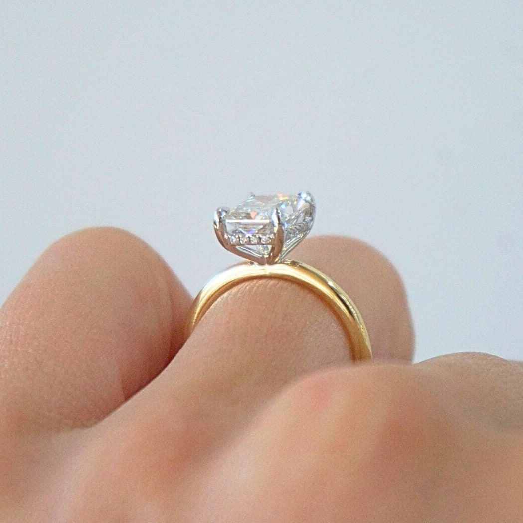 2.56 Carat Radiant Lab Engagement Ring with Hidden Halo | Engagement Ring Wednesday - Happy Jewelers Fine Jewelry Lifetime Warranty