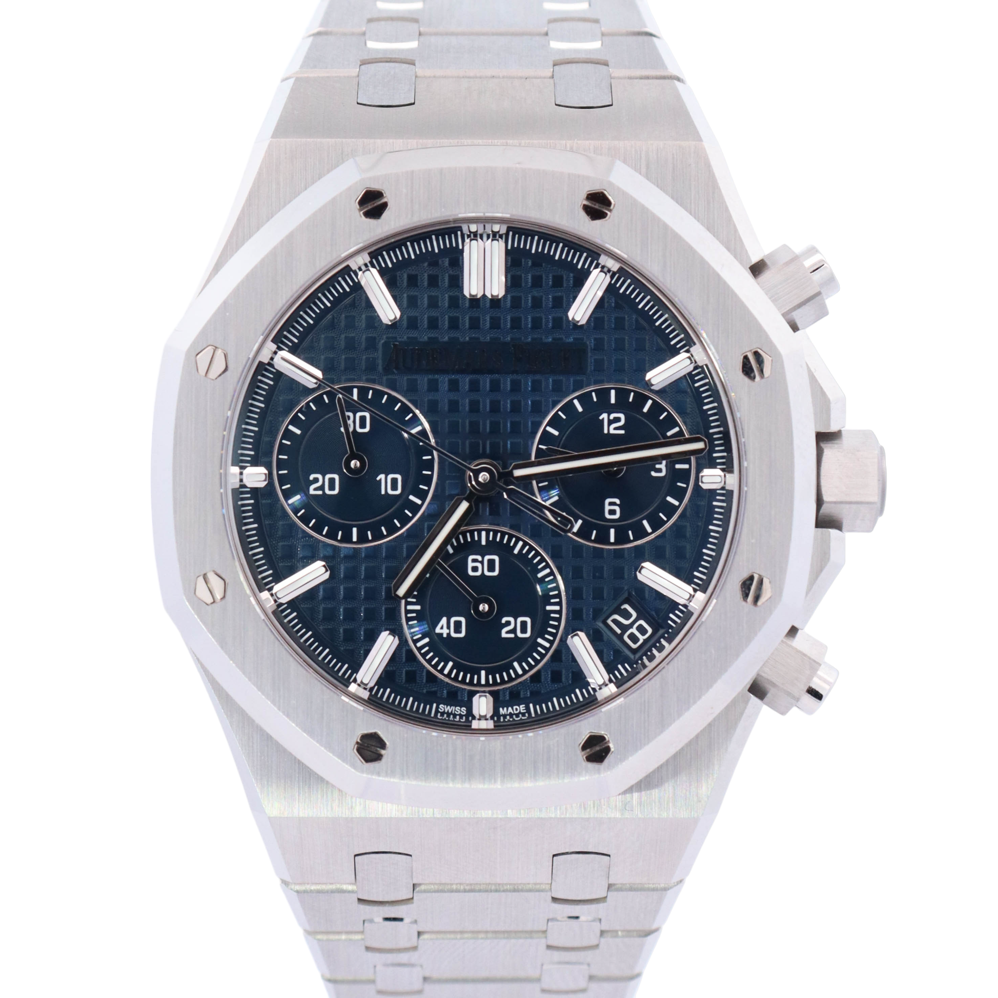 Audemars Piguet Royal Oak 41mm Blue Dial Watch Ref# 26240ST.OO.1320ST.05 - Happy Jewelers Fine Jewelry Lifetime Warranty