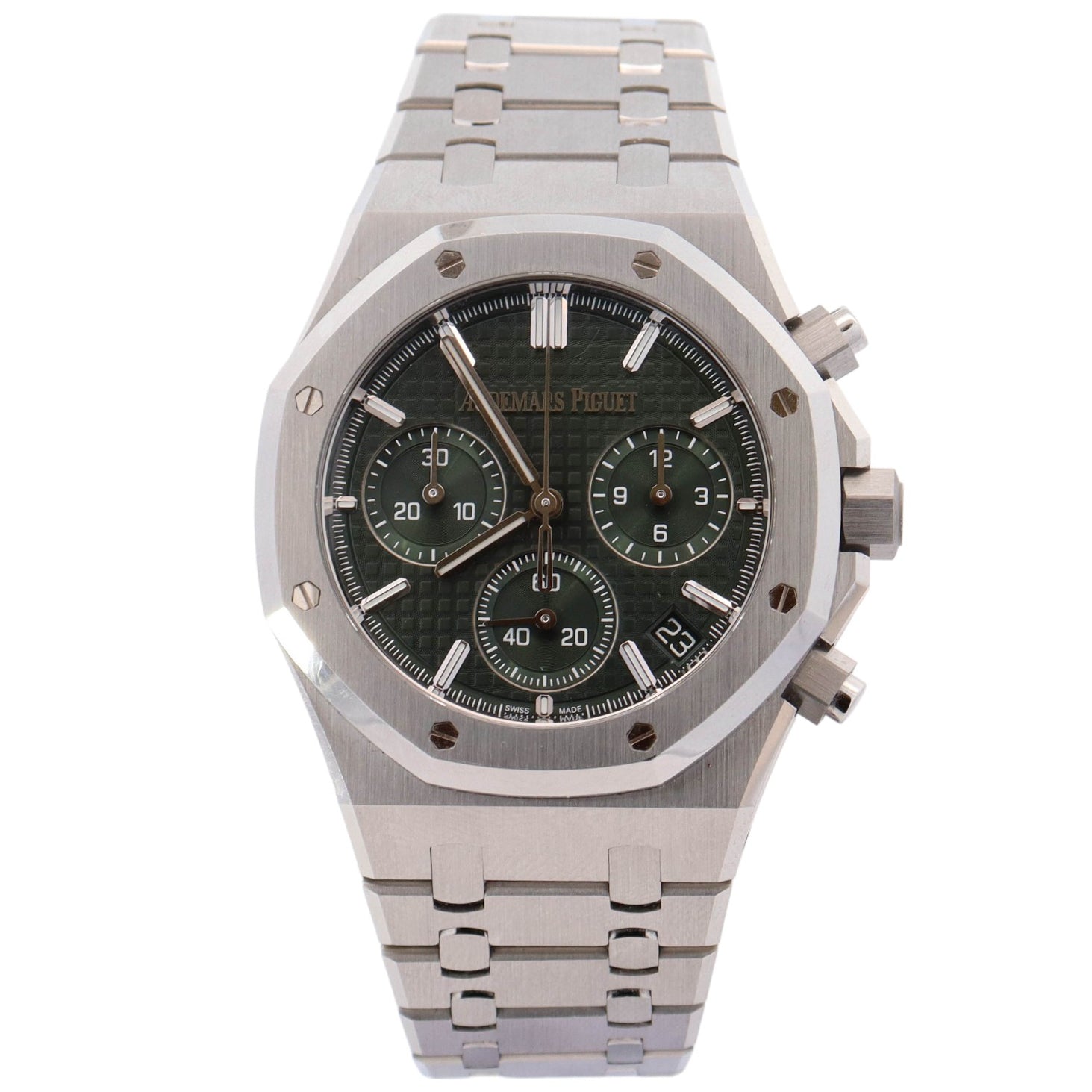 Audemars Piguet Royal Oak 41mm Green Dial Watch Ref# 26240ST.OO.1320ST.08 - Happy Jewelers Fine Jewelry Lifetime Warranty