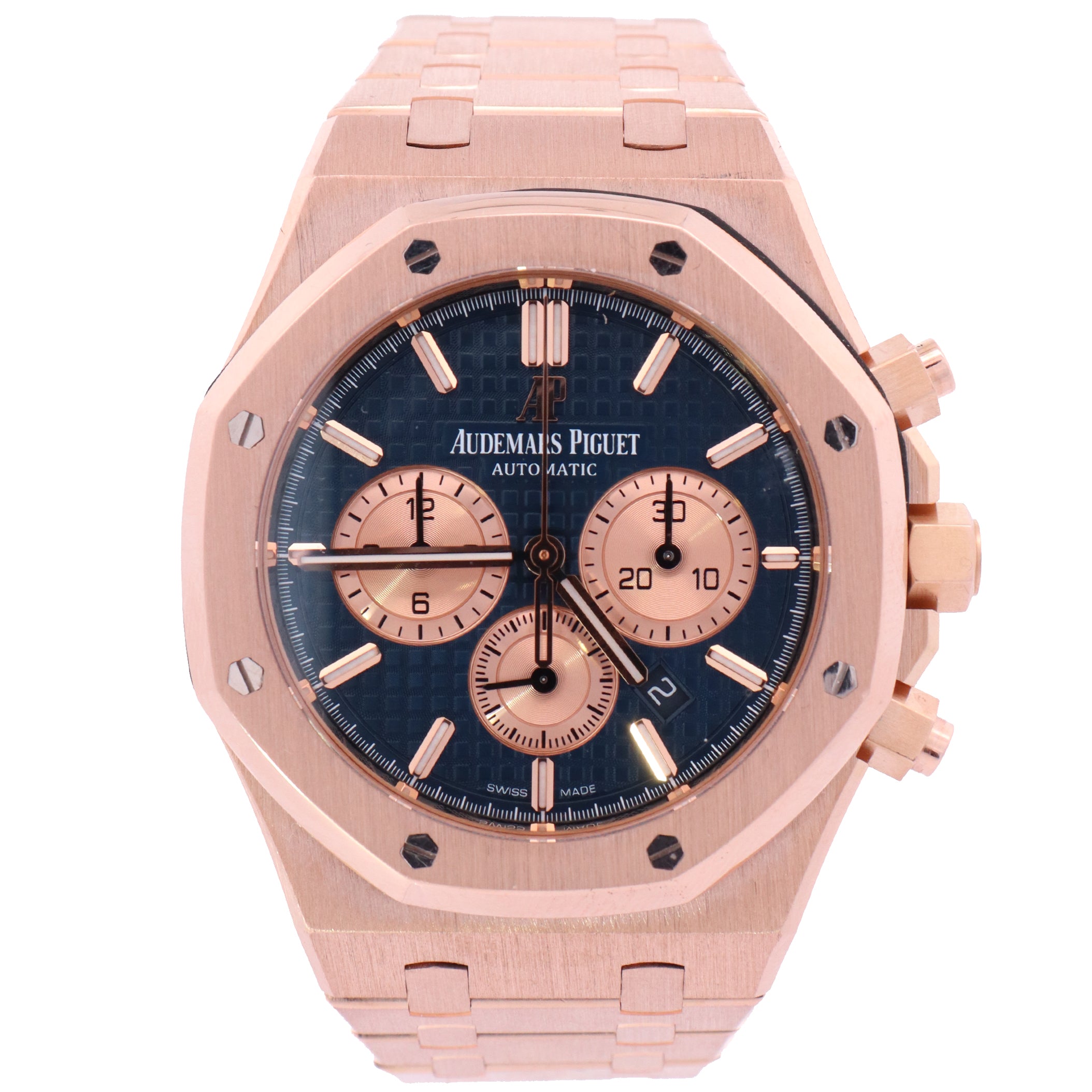 Audemars Piguet Royal Oak 41mm Blue Dial Watch Ref# 26331OR.OO.1220OR.01 - Happy Jewelers Fine Jewelry Lifetime Warranty