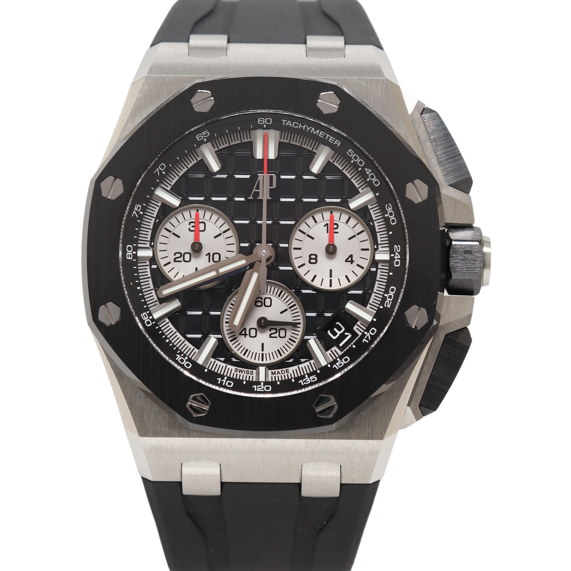 Audemars Piguet Royal Oak 43mm Black Dial Watch Ref# 26420SO.OO.A002CA.01 - Happy Jewelers Fine Jewelry Lifetime Warranty