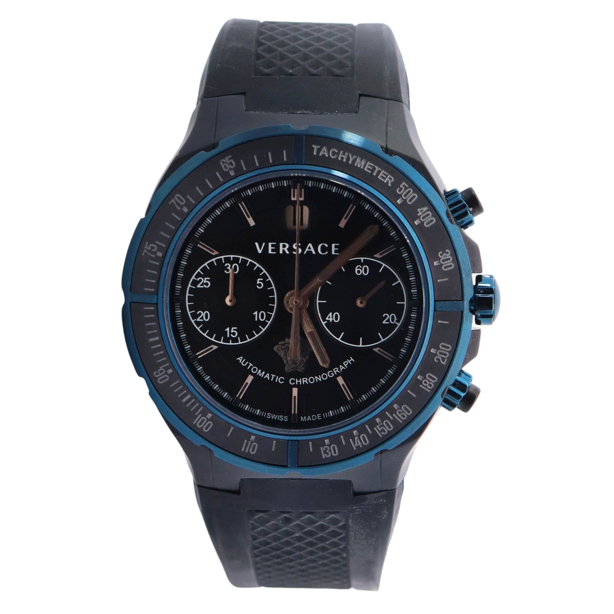 Versace Chronograph 43mm Black Dial Watch Ref# 26CCS9D009 S009 - Happy Jewelers Fine Jewelry Lifetime Warranty