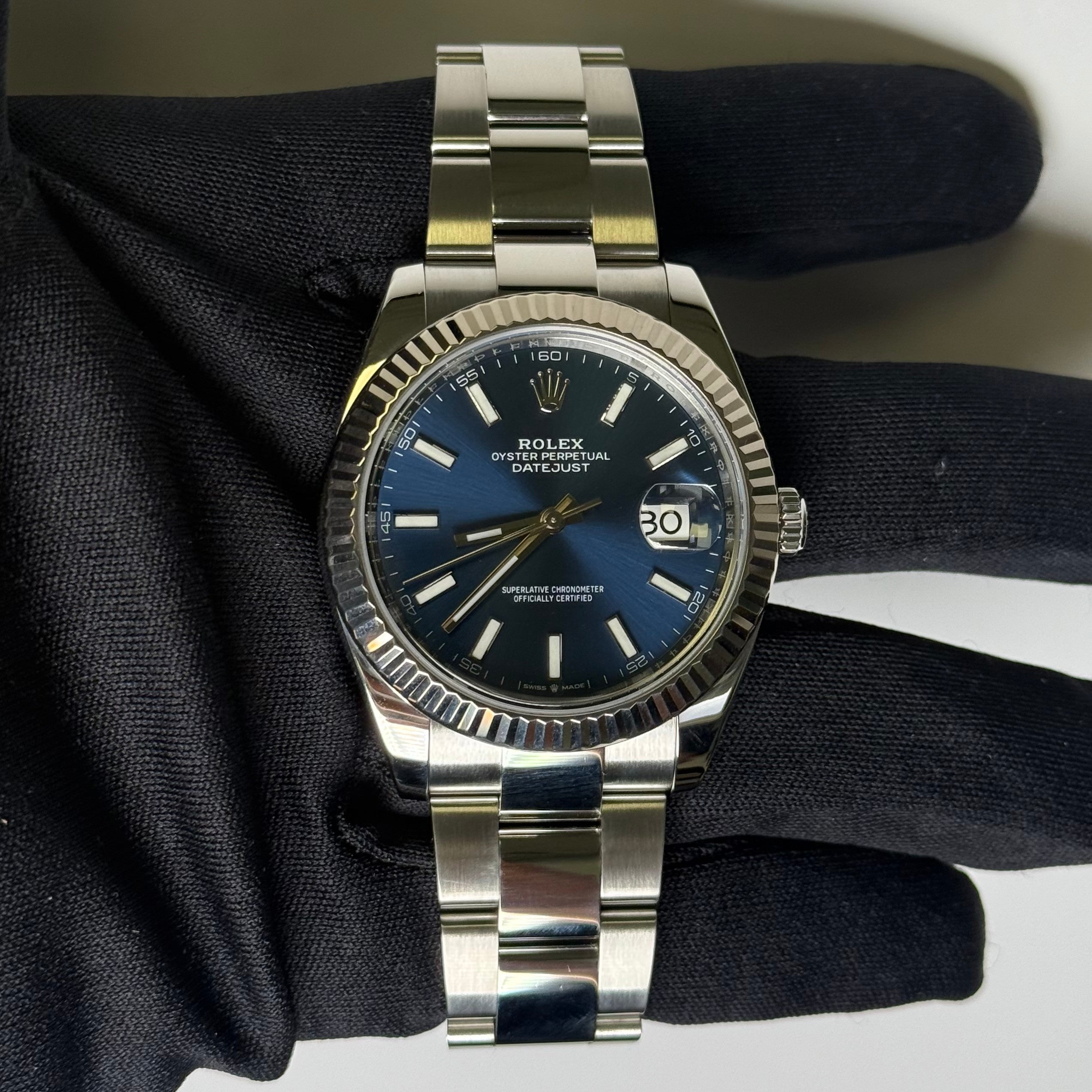 Rolex Datejust 41mm Blue Dial Watch Ref# 126334 - Happy Jewelers Fine Jewelry Lifetime Warranty