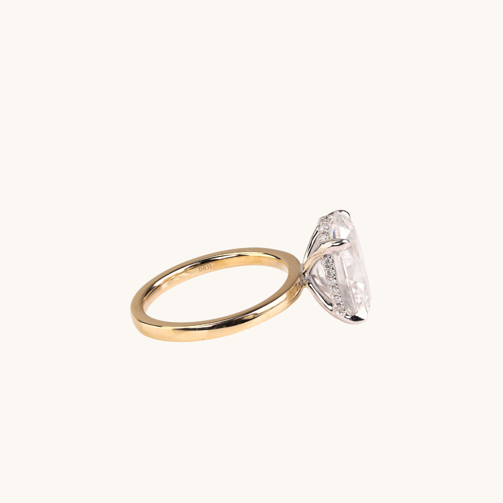 5.01 Oval Lab Diamond Engagement Ring with Hidden Halo - Happy Jewelers Fine Jewelry Lifetime Warranty
