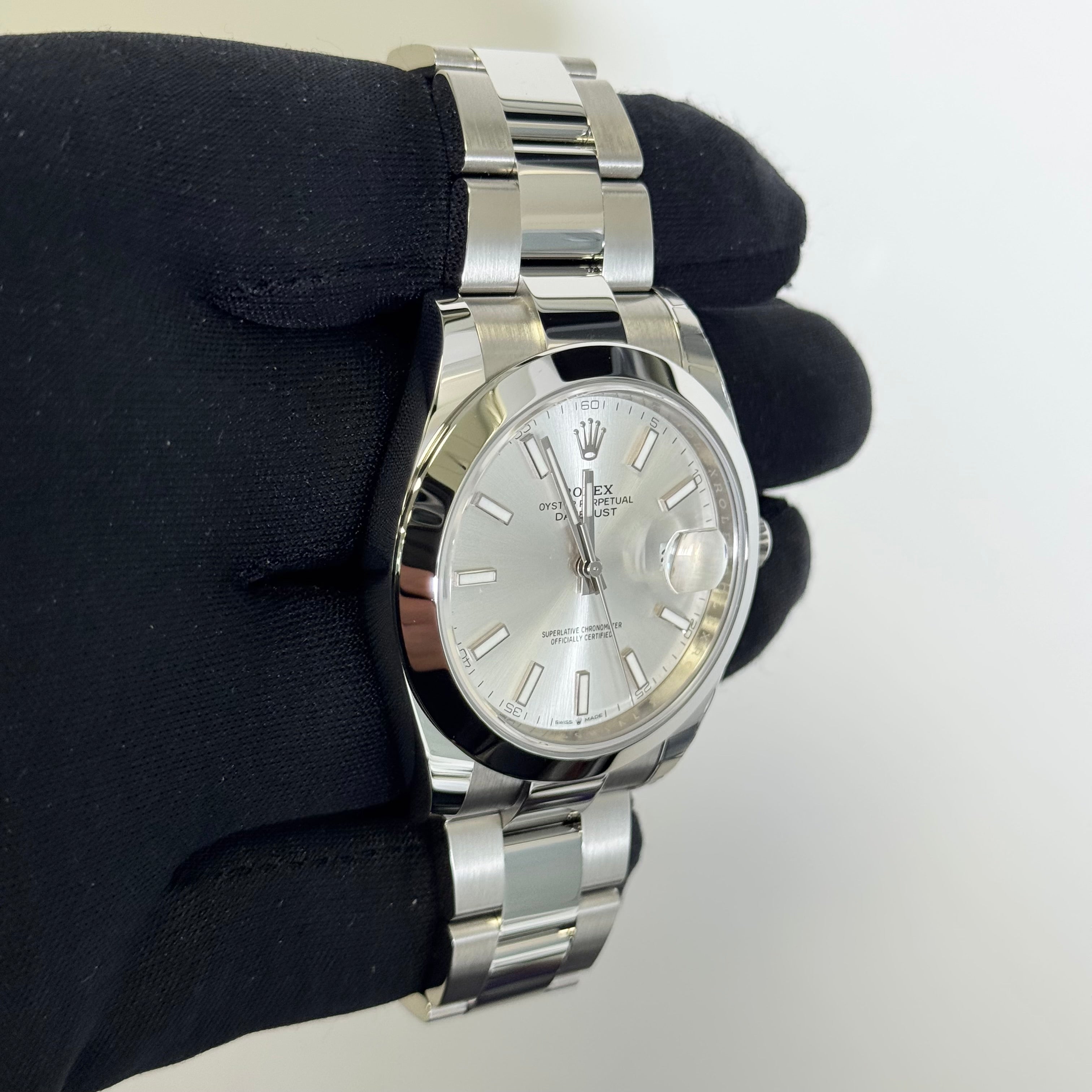 Rolex Datejust 41mm Silver Dial Watch Ref# 126300 - Happy Jewelers Fine Jewelry Lifetime Warranty