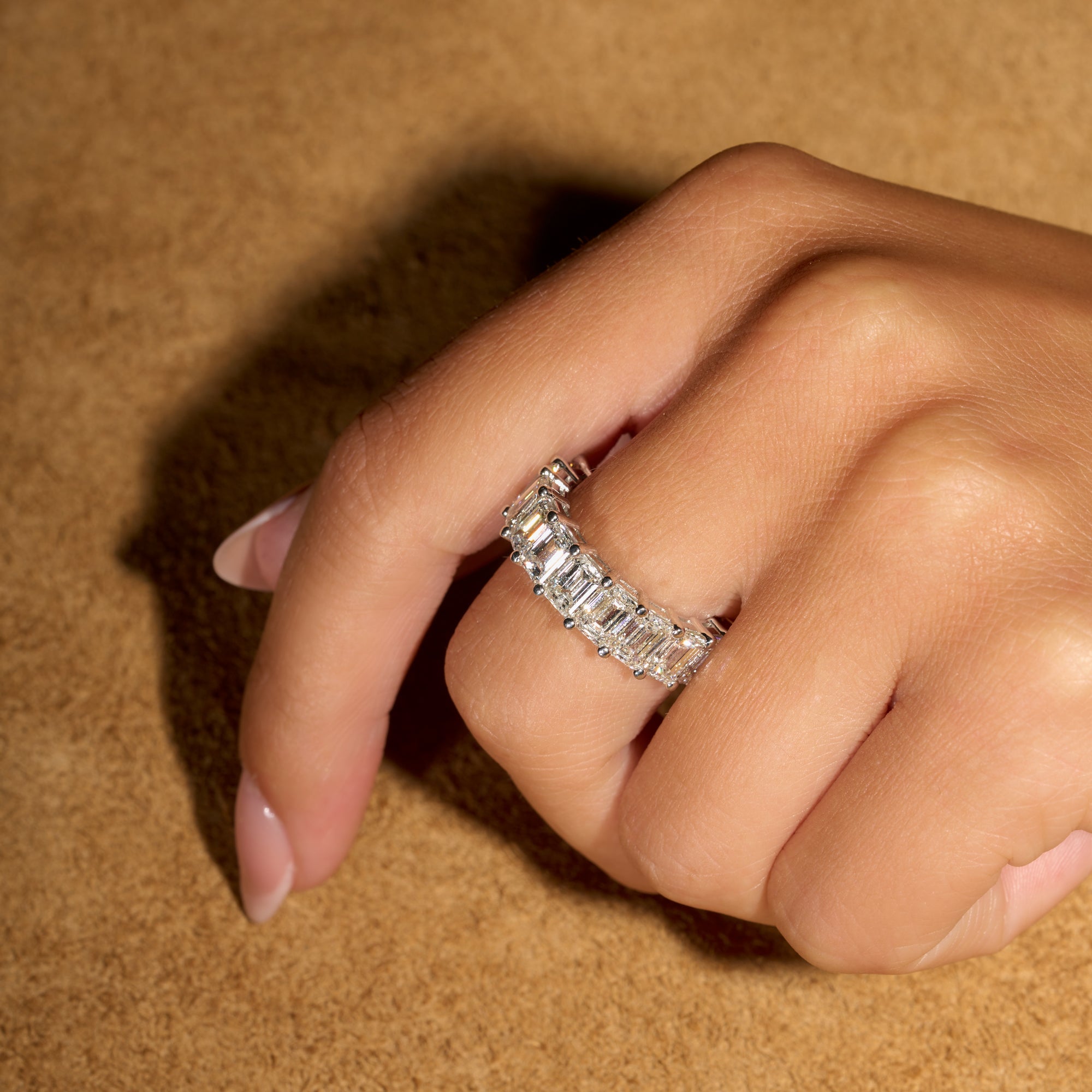 Emerald Cut Diamonds Eternity Band