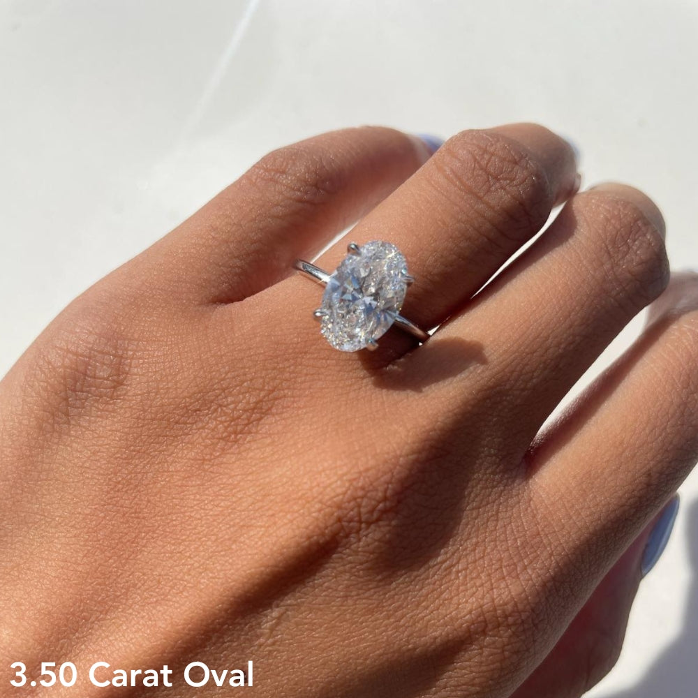 Oval Lab Diamond Solitaire Engagement Ring - Happy Jewelers Fine Jewelry Lifetime Warranty