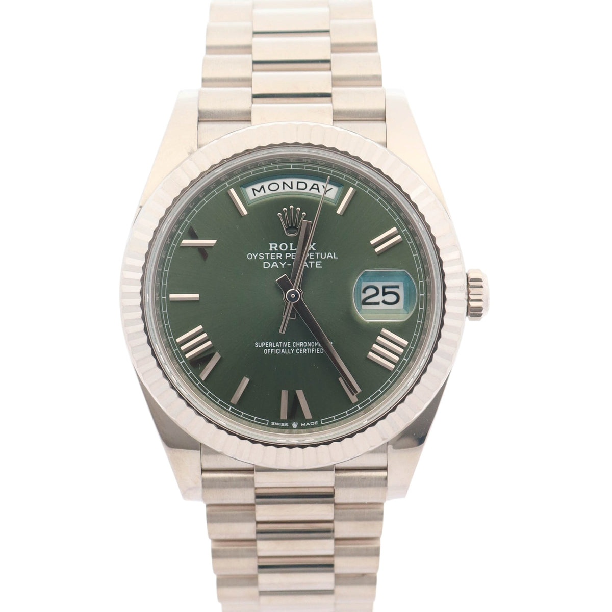 Rolex Day-Date 40mm Olive Dial Watch Ref# 228239