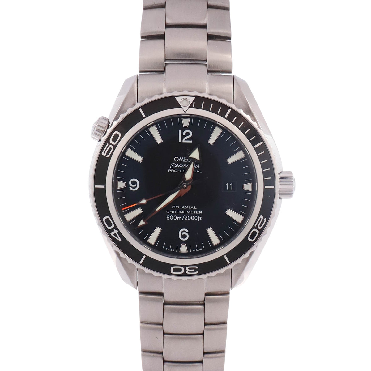 Omega Seamaster 45.5mm Black Dial Watch Ref# 2200.50.00