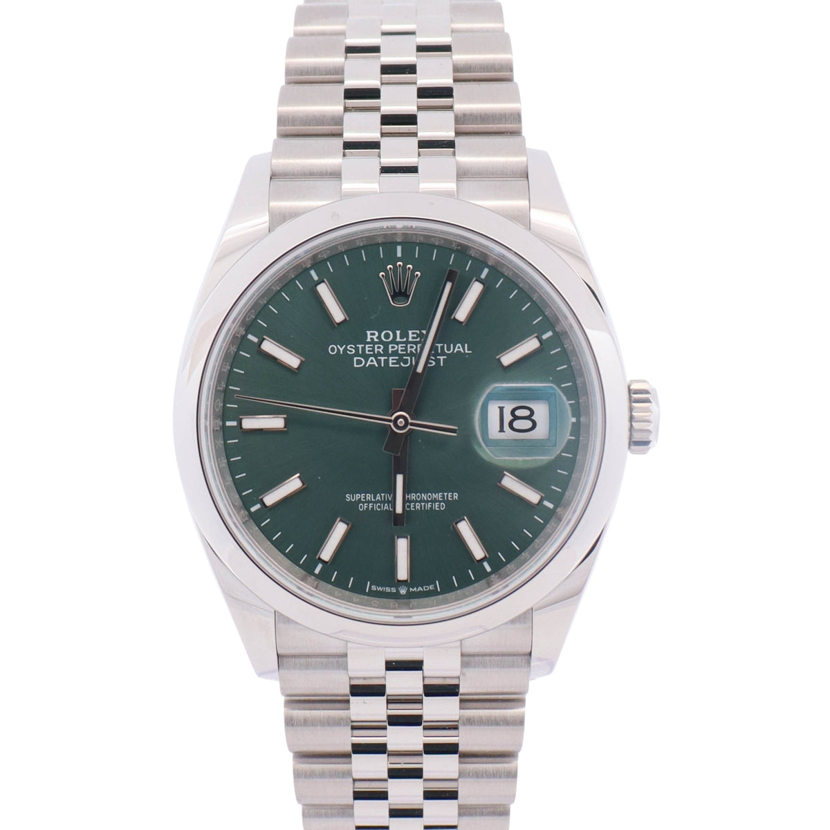 Rolex Datejust 36mm Green Dial Watch Ref# 126200