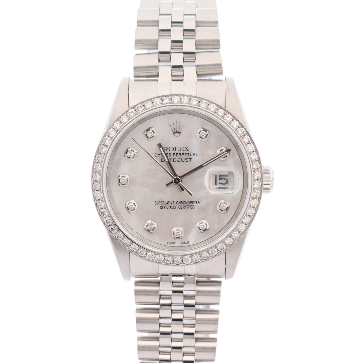Rolex Datejust 36mm Custom MOP Dial Watch Ref# 16234 - Happy Jewelers Fine Jewelry Lifetime Warranty